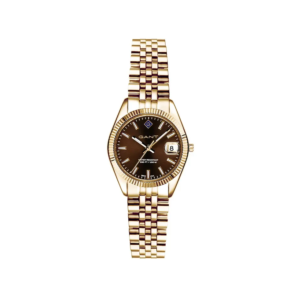 GANT SUSSEX MINI GULLFARGET / BRUN 28 MM - Image 2