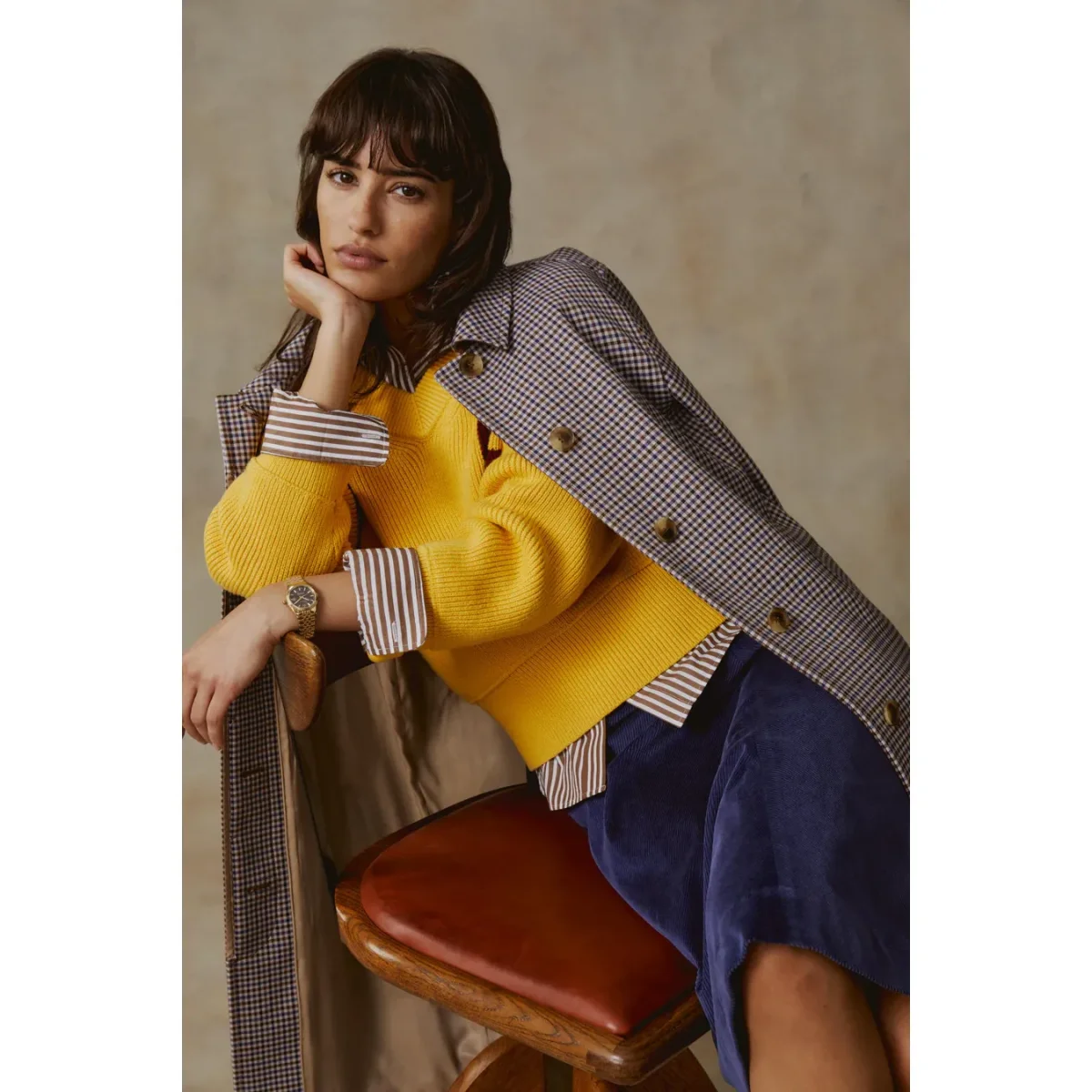 GANT SUSSEX MINI GULLFARGET / BRUN 28 MM - Image 3