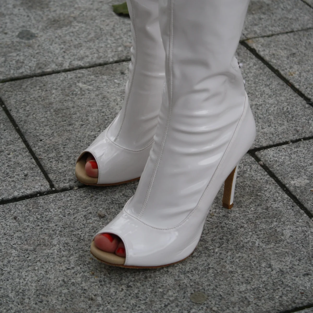 Nemesis white - heels dansesko