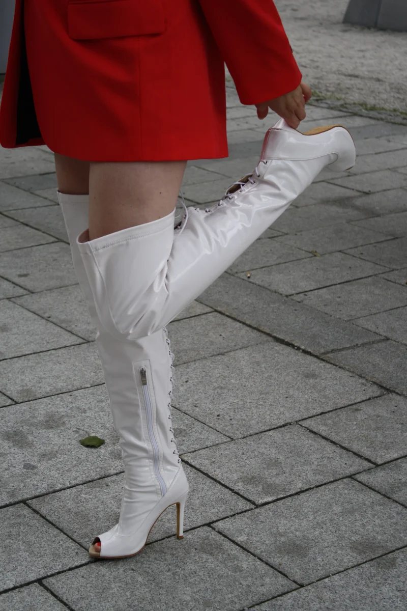 Nemesis white - heels dansesko - Image 4