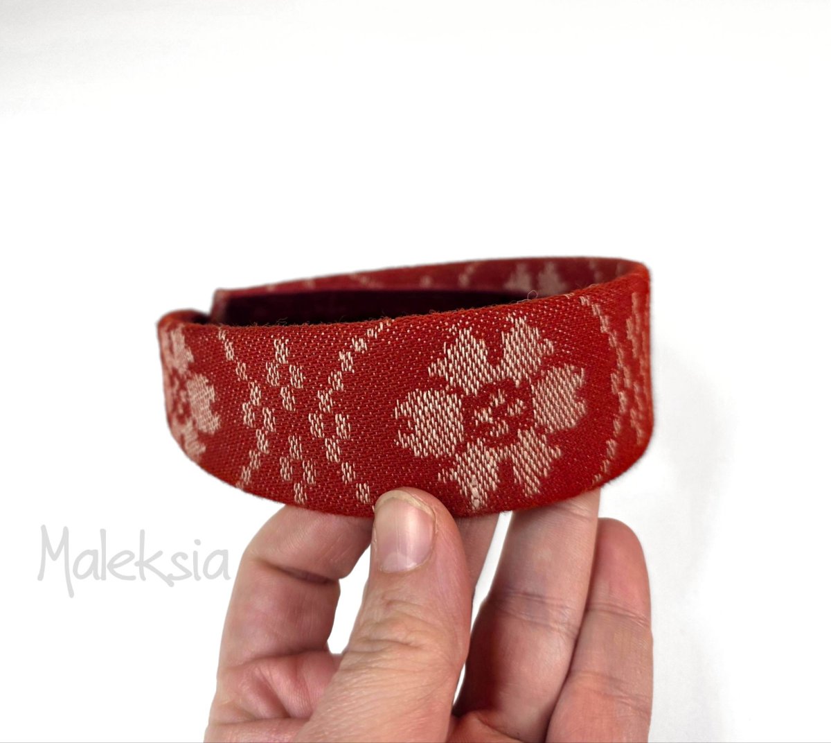 Hårbøyle til Trønderbunad rød, 3 eller 4 cm - Image 4