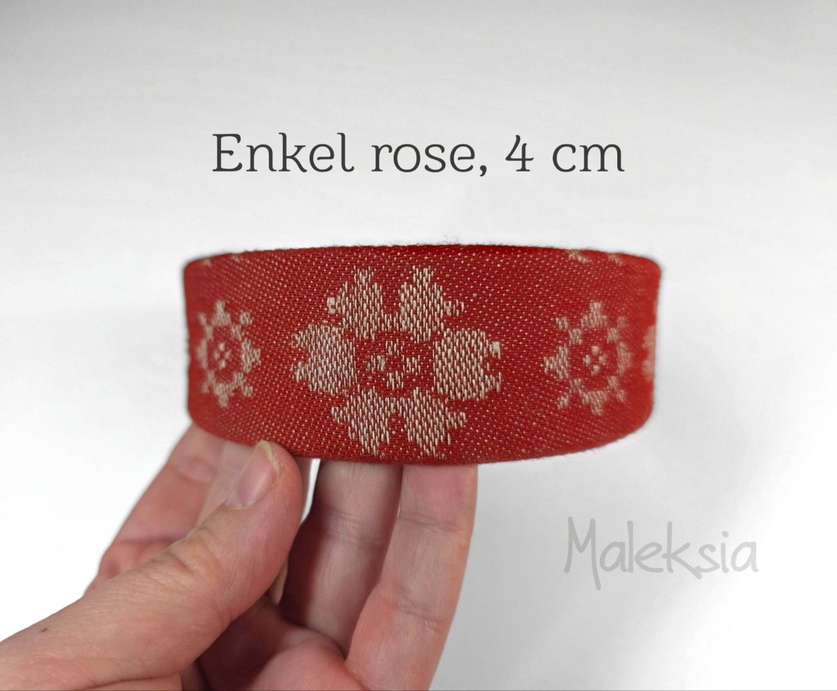 Hårbøyle til Trønderbunad rød, 3 eller 4 cm - Image 7