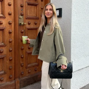 Avaic short trenchcoat dark khaki
