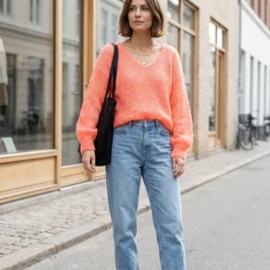 Milana mohair coral genser